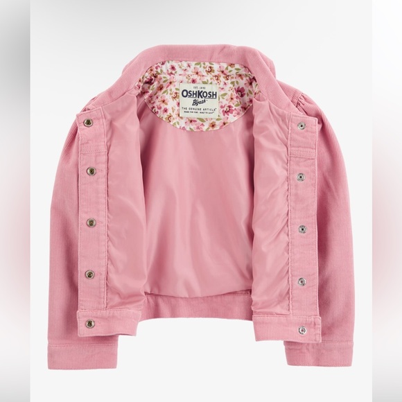 OshKosh B'gosh | Toddler Girl Light Pink Jean Jacket - Picture 2 of 4